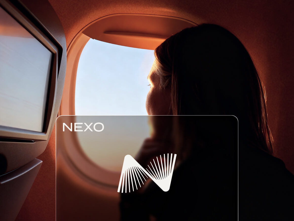 UCard card woman airplane window